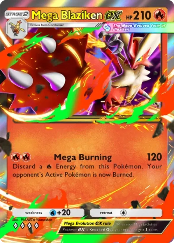Mega Blaziken ex card front