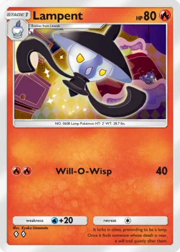Lampent card front