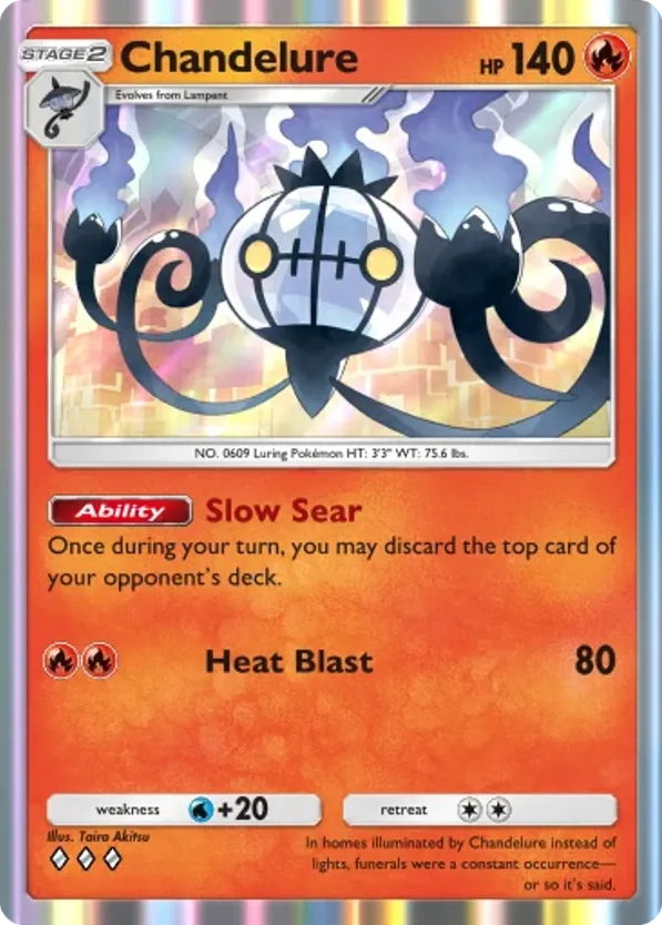 Chandelure card front