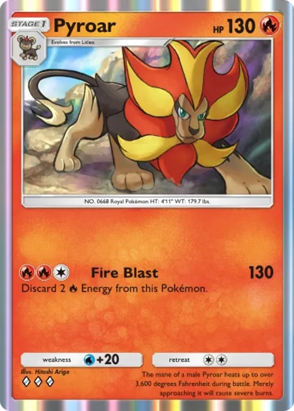 Pyroar card front