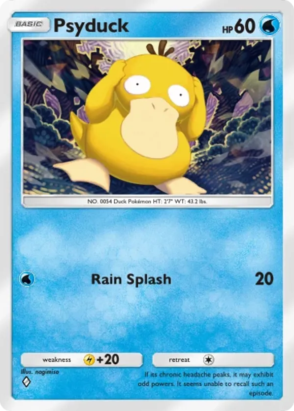 Psyduck card front