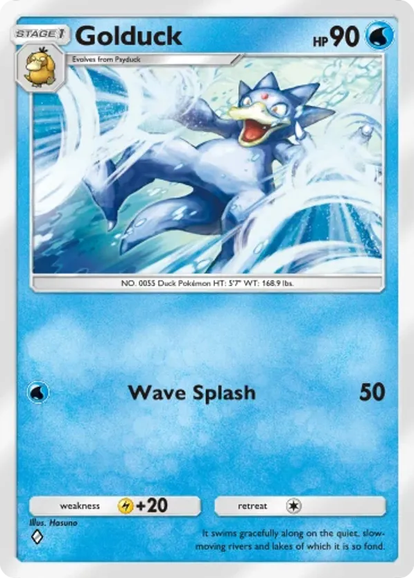Golduck card front