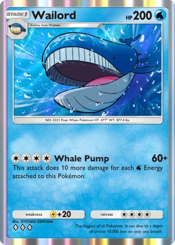 Wailord card front