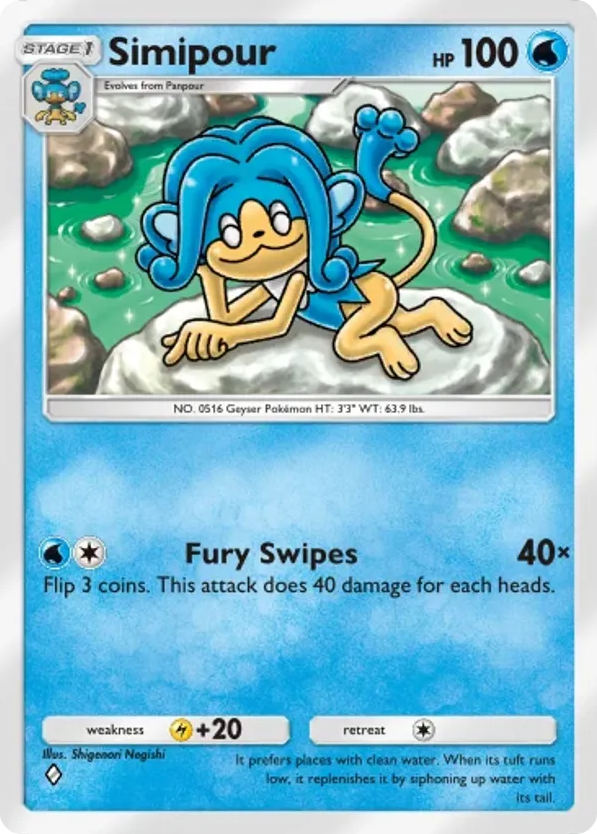 Simipour card front