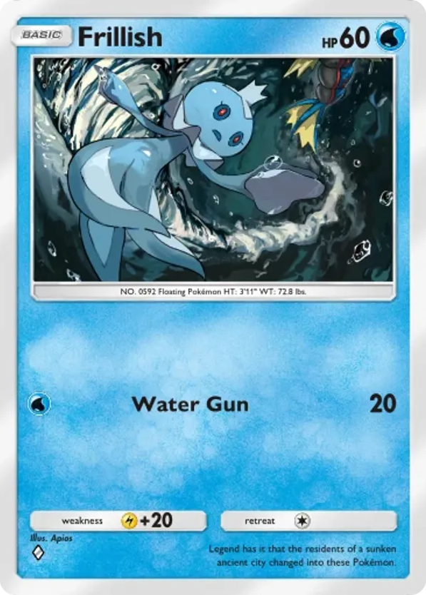 Frillish card front