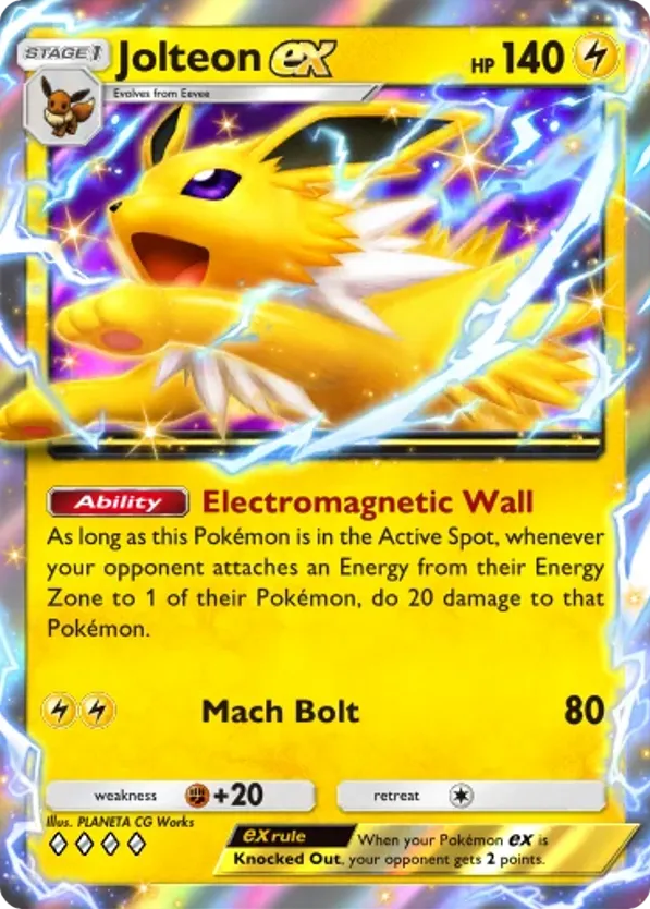 Jolteon ex card front