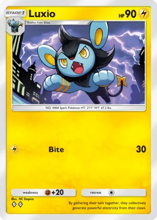 Luxio card front