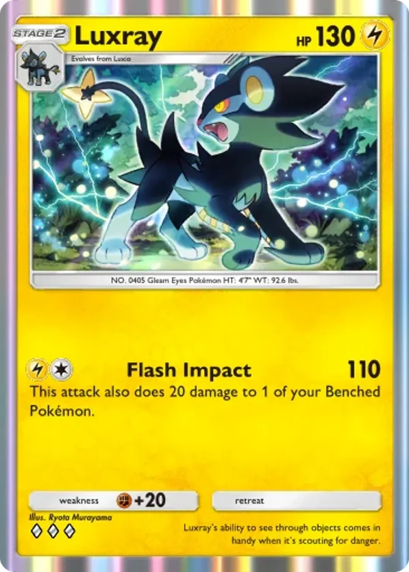 Luxray card front