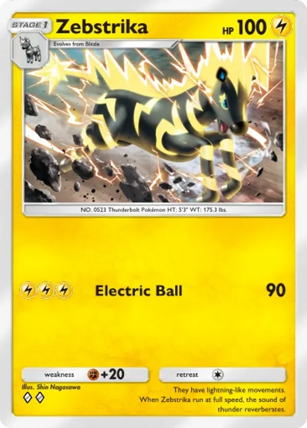 Zebstrika card front