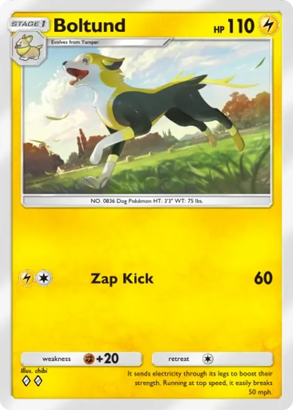 Boltund card front