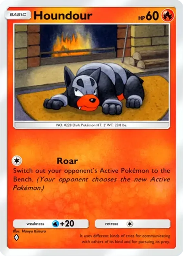 Houndour card front