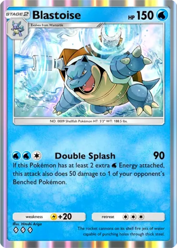 Blastoise card front