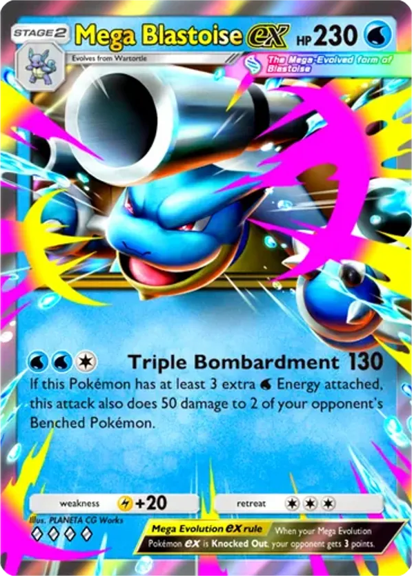 Mega Blastoise ex card front