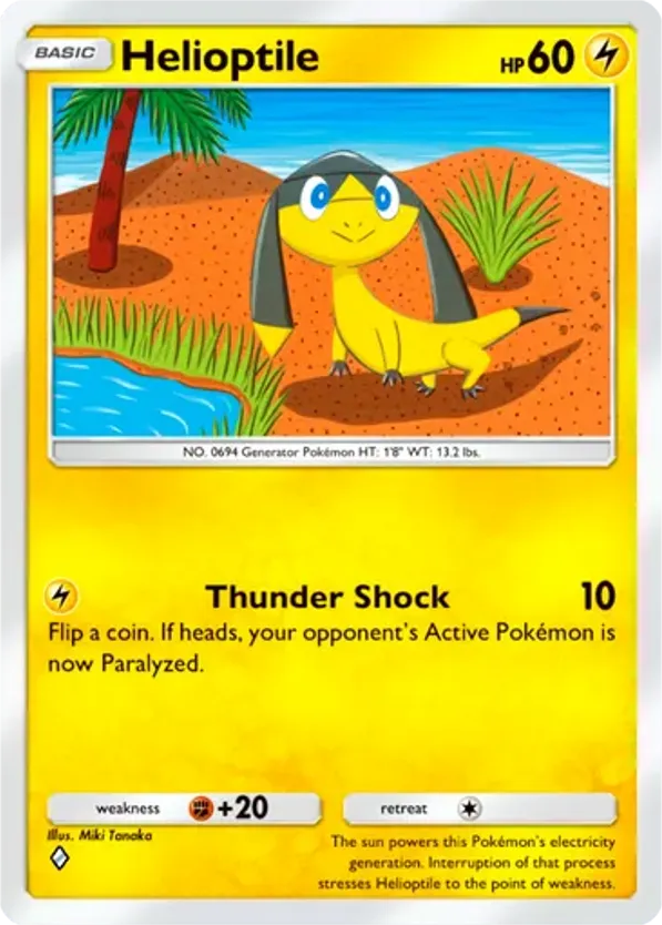 Helioptile card front