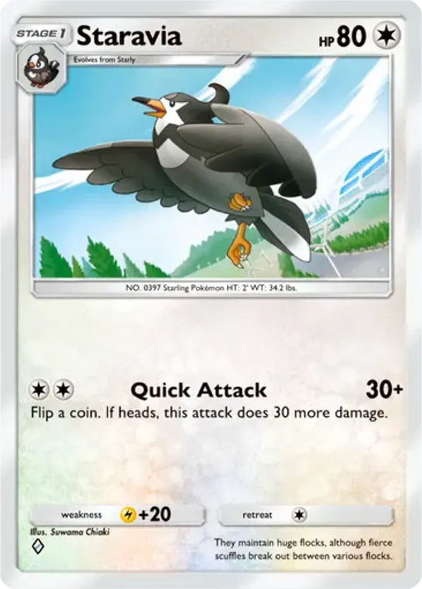 Staravia card front
