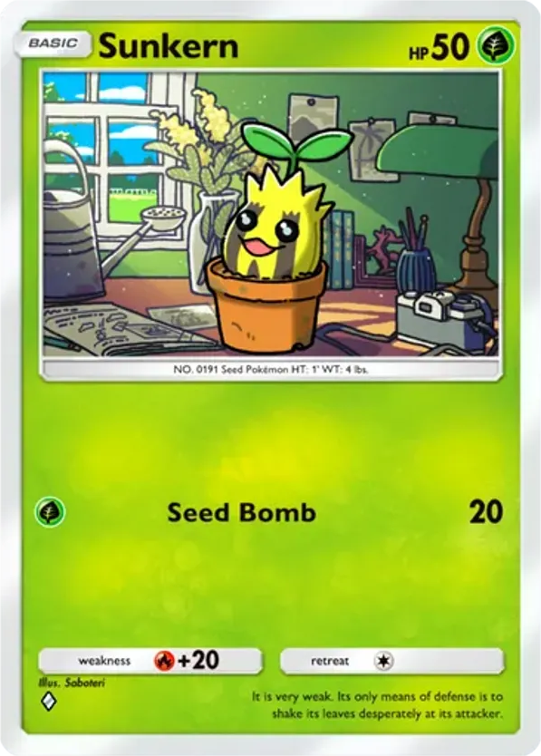 Sunkern card front