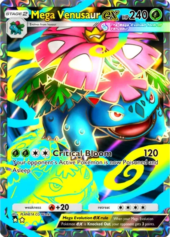 Mega Venusaur ex card front