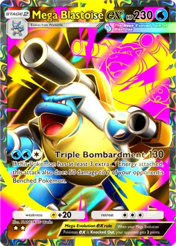 Mega Blastoise ex card front