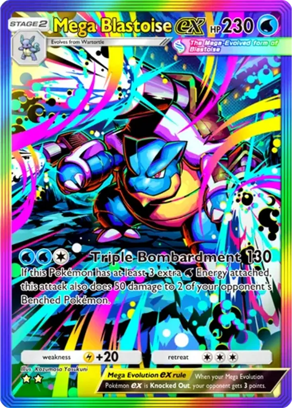 Mega Blastoise ex card front
