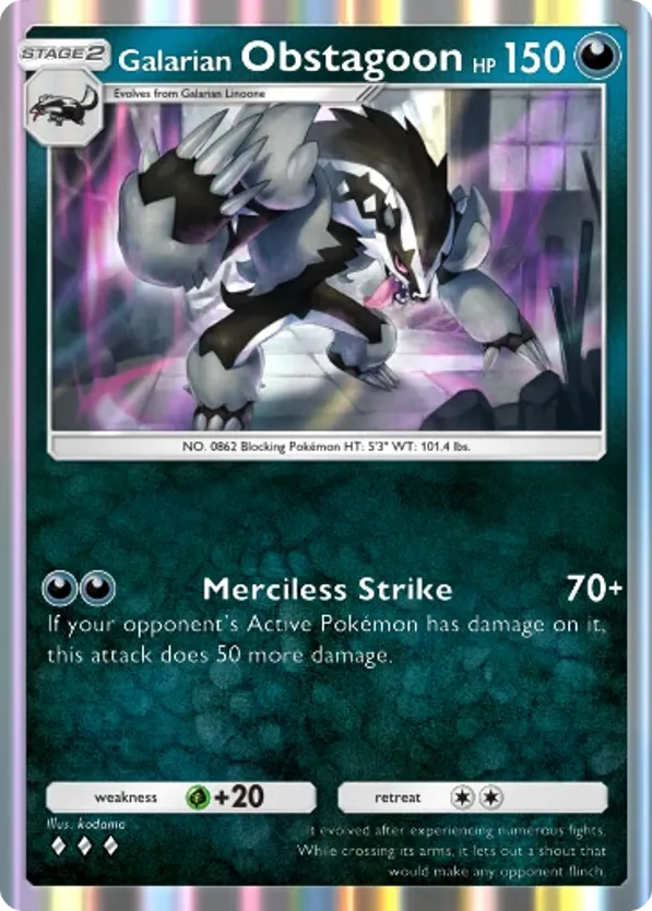 Galarian Obstagoon card front