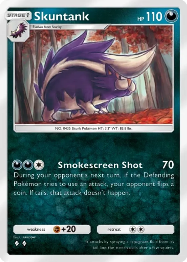Skuntank card front