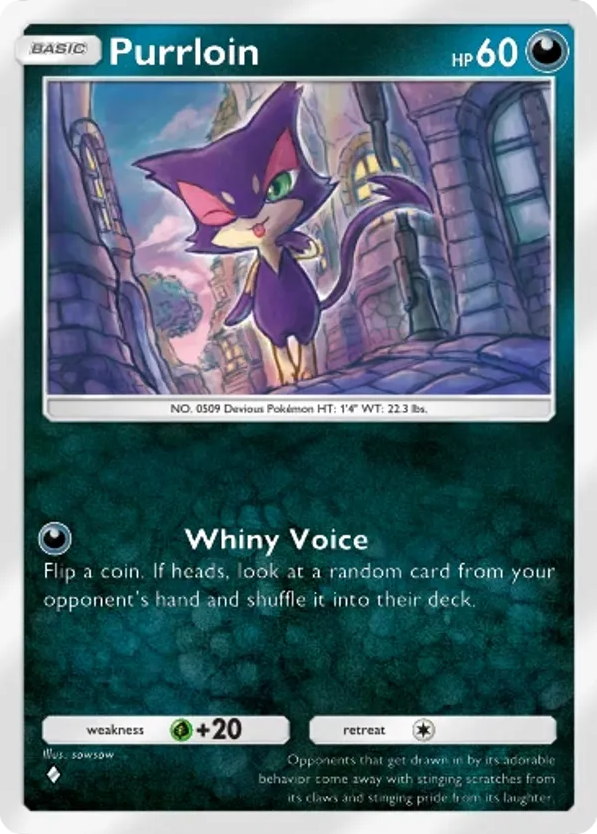 Purrloin card front