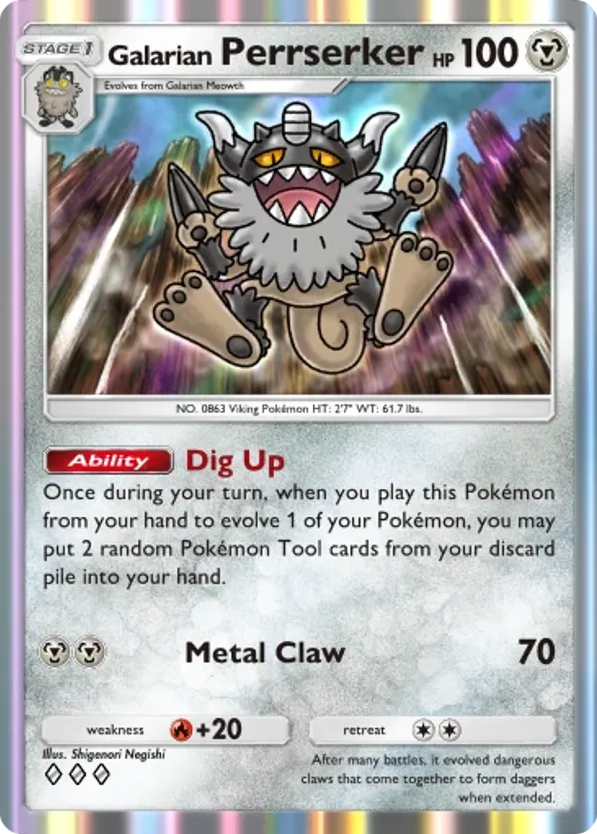 Galarian Perrserker card front