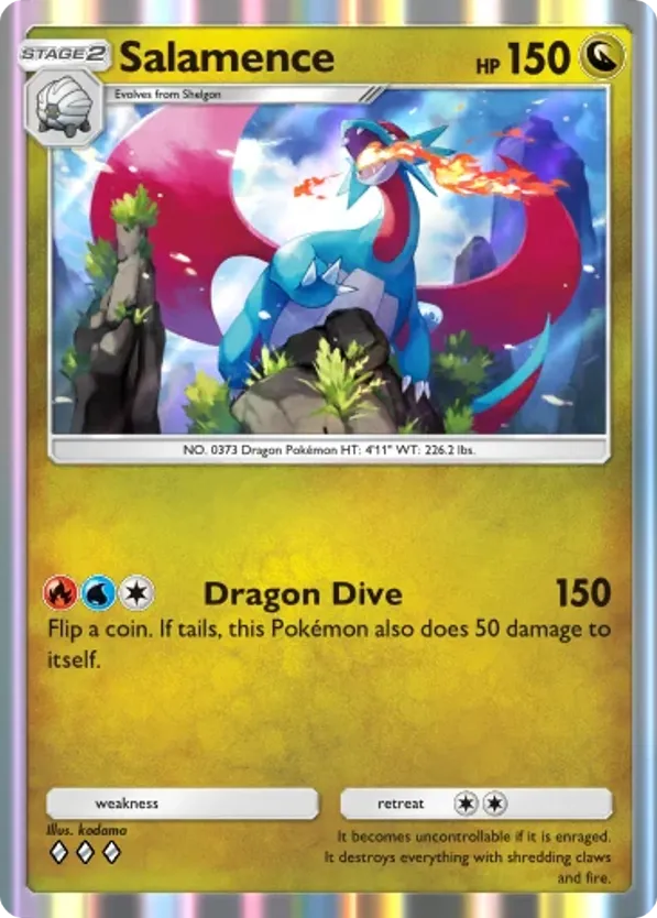 Salamence card front
