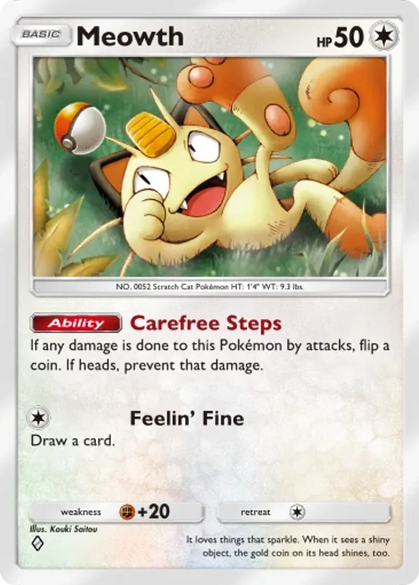 Meowth card front