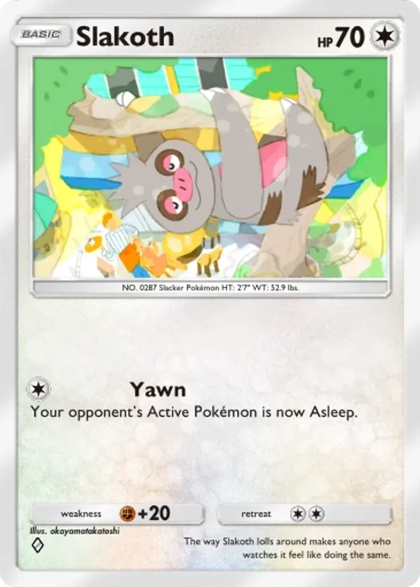 Slakoth card front