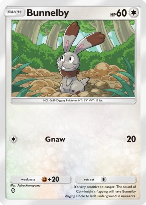 Bunnelby card front