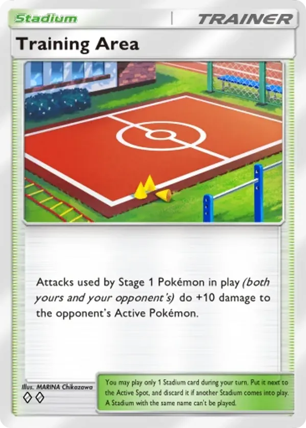 Training Area card front