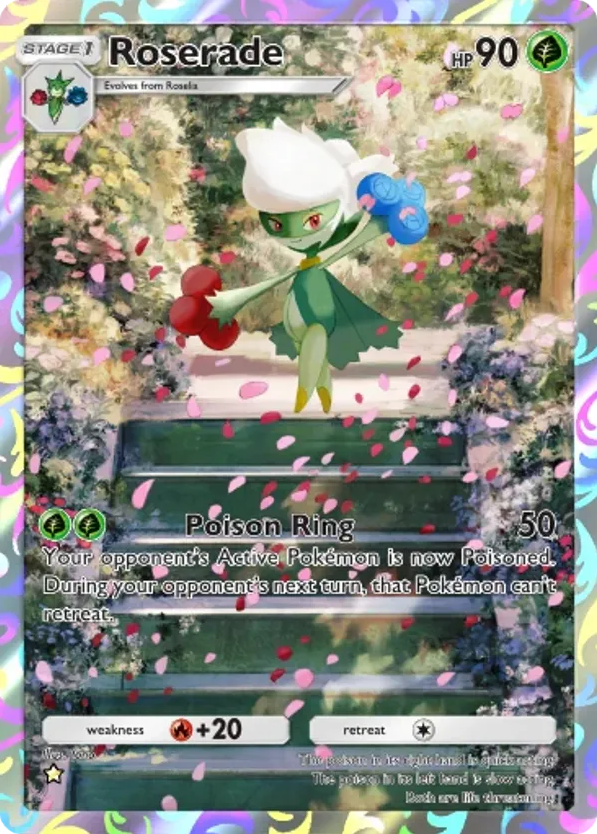 Roserade card front
