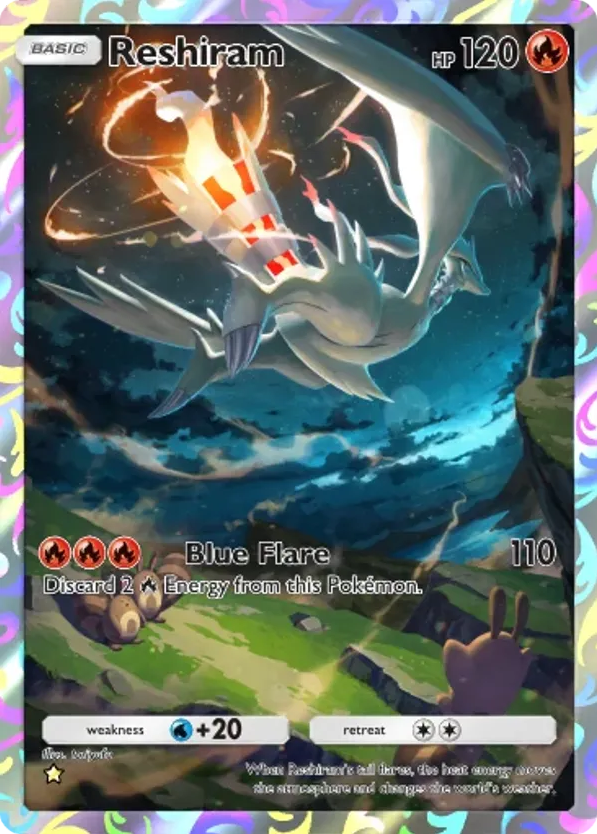 Reshiram card front