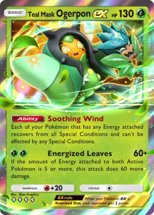 Teal Mask Ogerpon ex card front