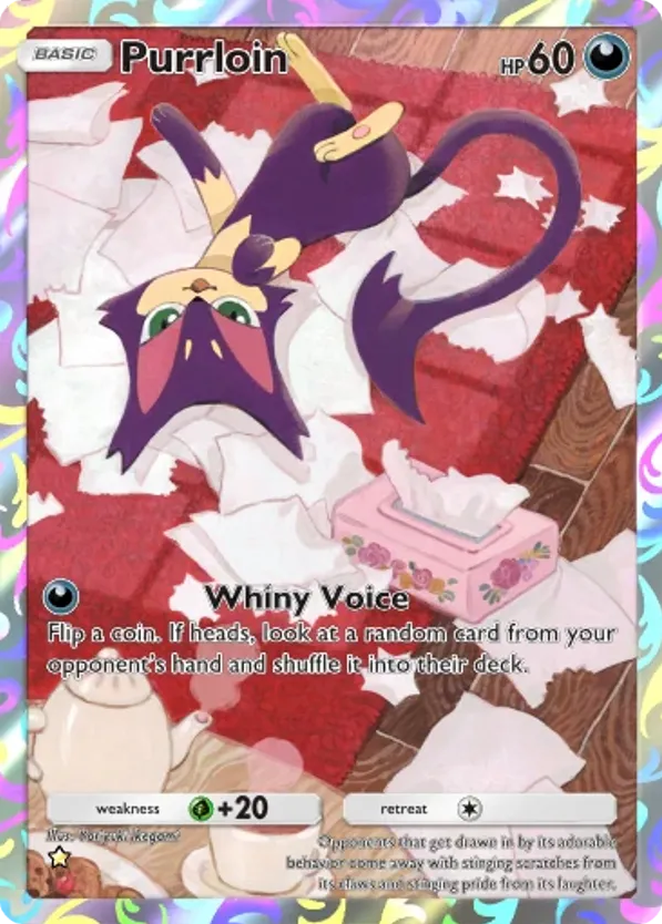 Purrloin card front