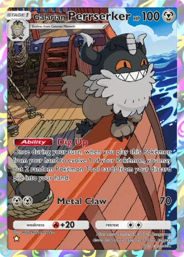 Galarian Perrserker card front