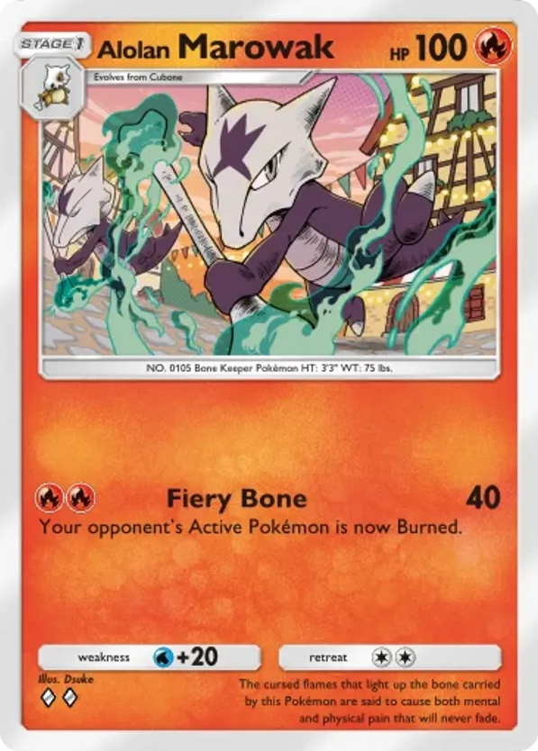 Alolan Marowak card front