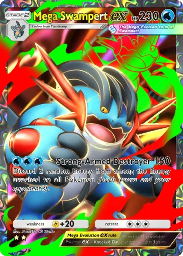 Mega Swampert ex card front