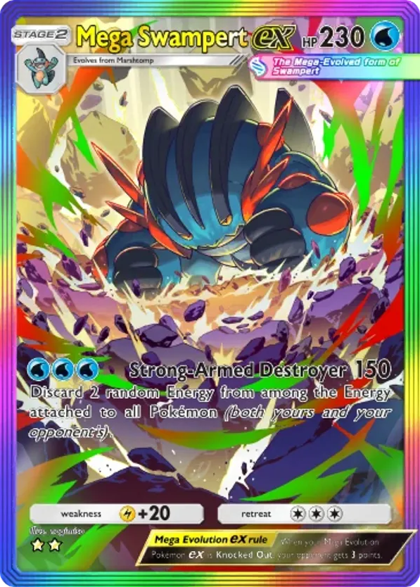 Mega Swampert ex card front
