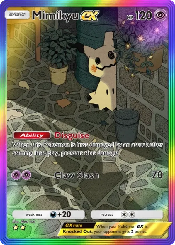 Mimikyu ex card front