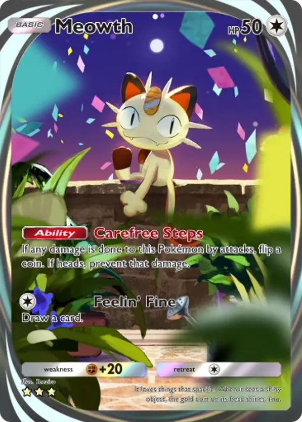 Meowth card front