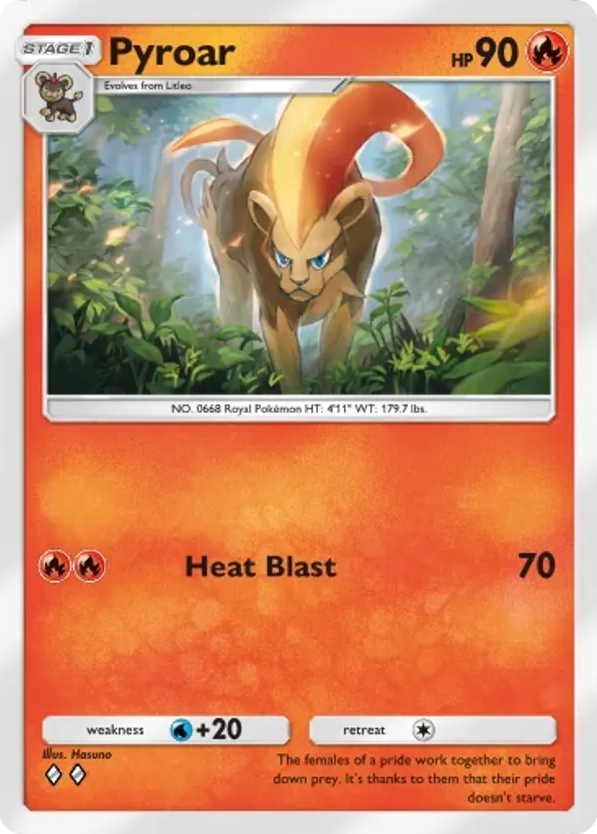 Pyroar card front