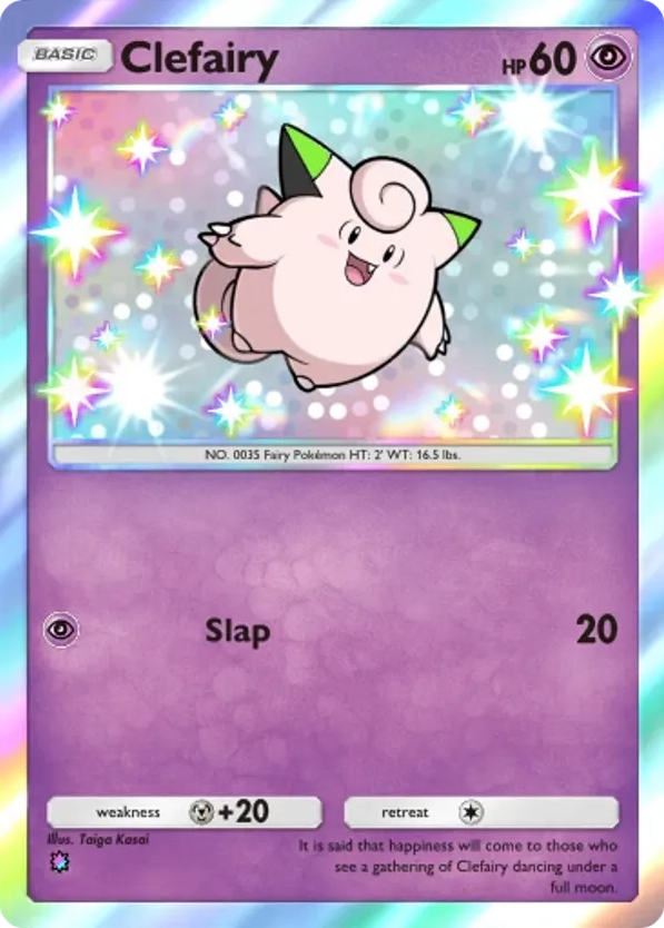 Clefairy card front