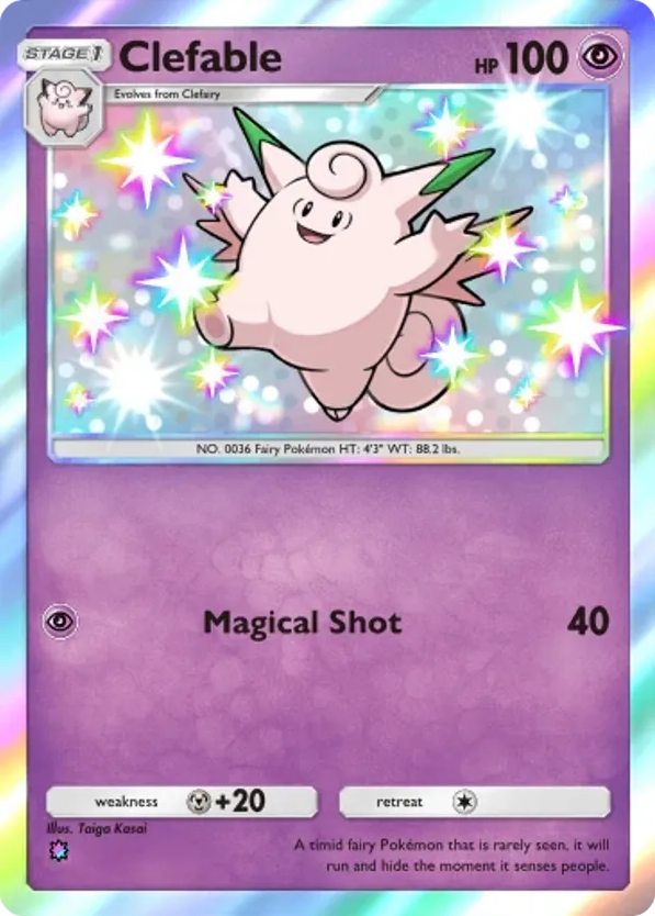 Clefable card front