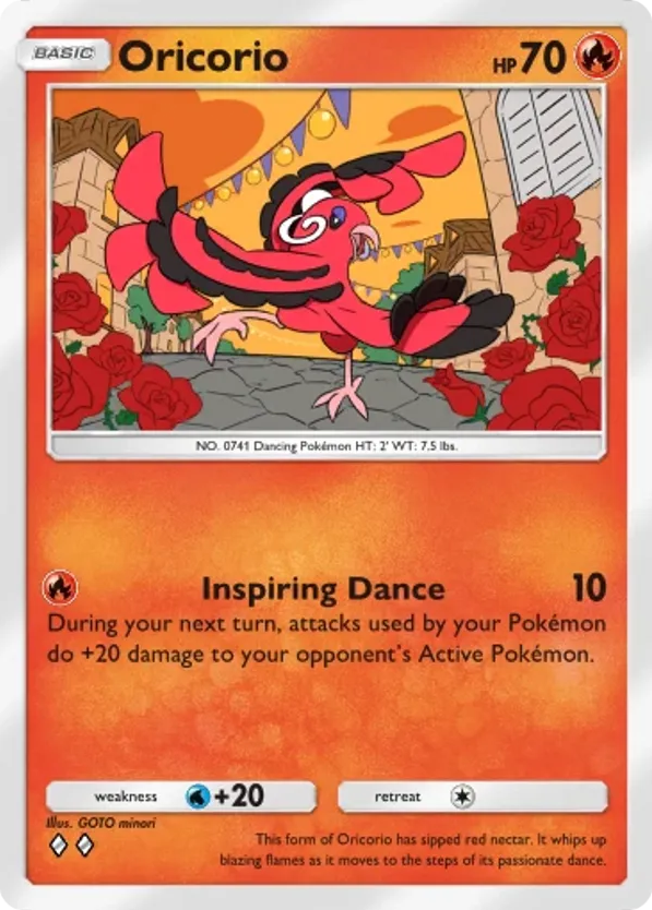 Oricorio card front