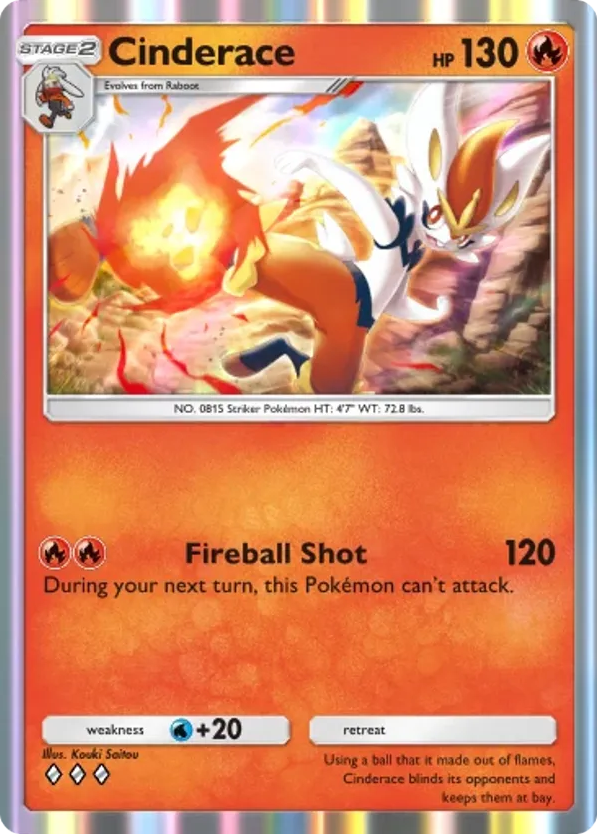 Cinderace card front
