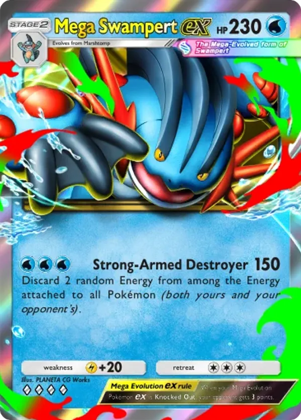 Mega Swampert ex card front