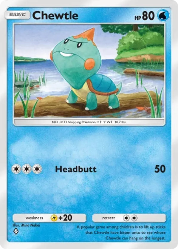 Chewtle card front