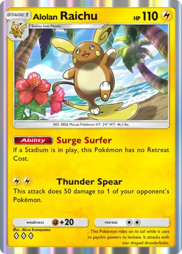Alolan Raichu card front